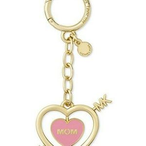 Michael Kors MK Rotating Mom Heart Charm Keychain